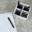 Marble-Textured Wooden Pen Holder – Stylish Desk Accessory