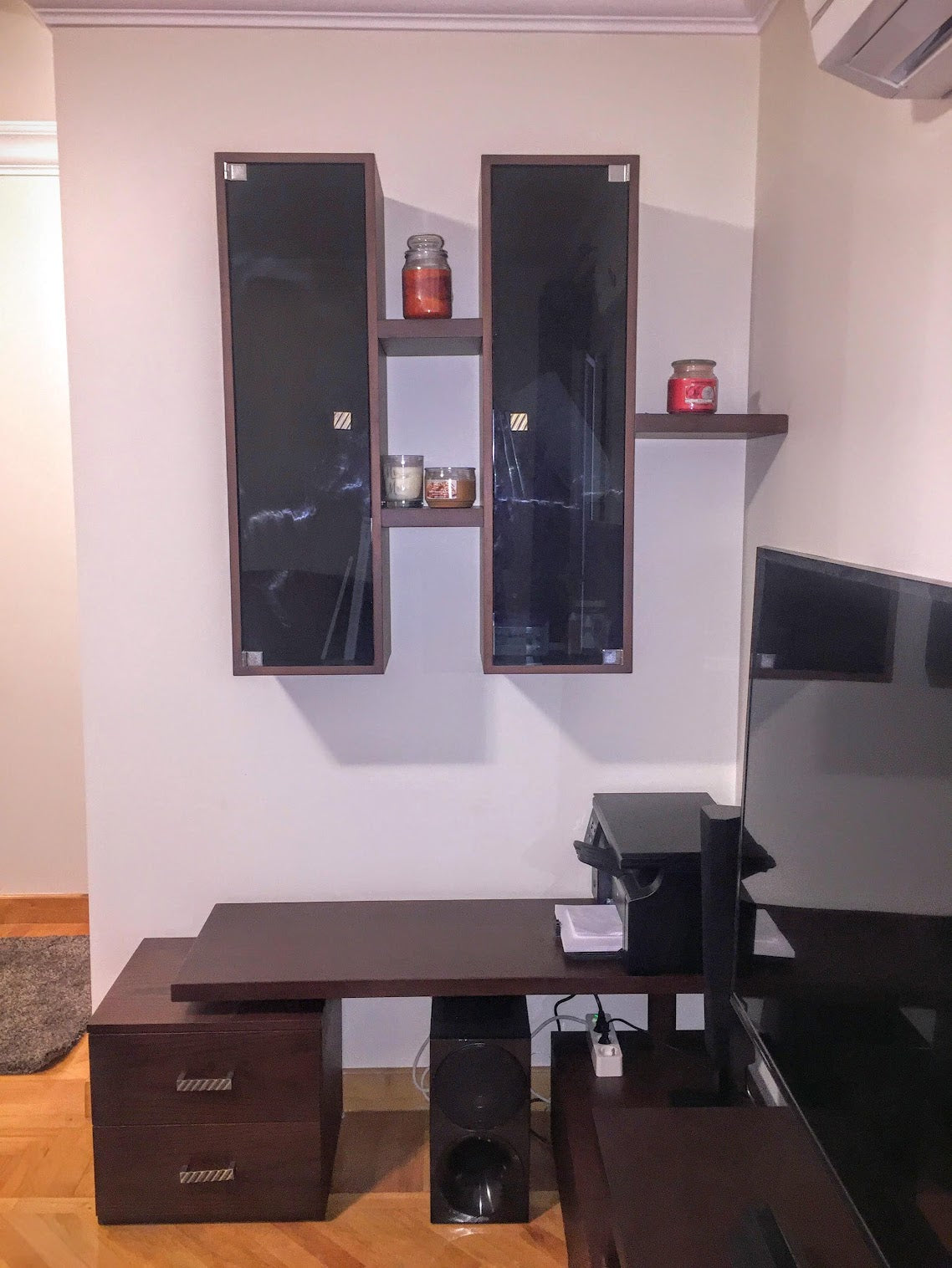 Dark Oak Living Room Unit – WoodWorkersEG
