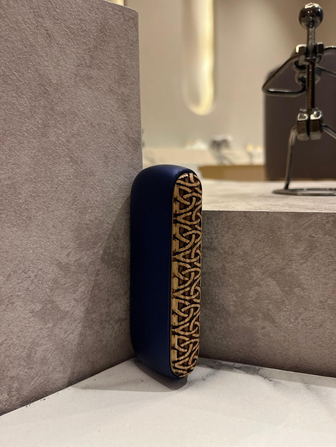 IQos 3 Duo Curved Patterned Wooden Door