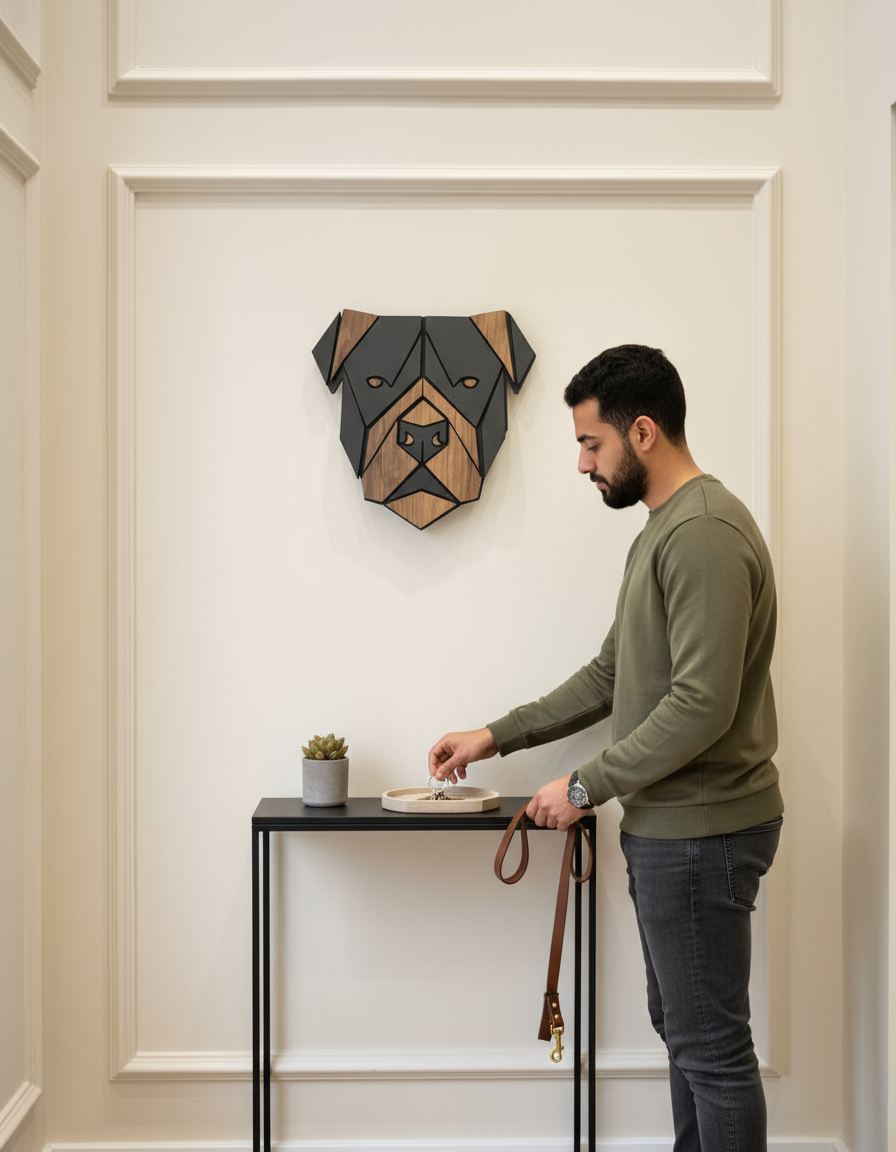 Rottweiler Dog Face Wall Art