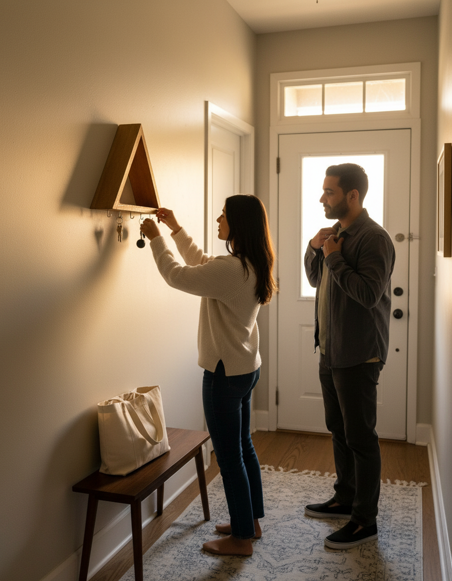 Triangle Key Shelf