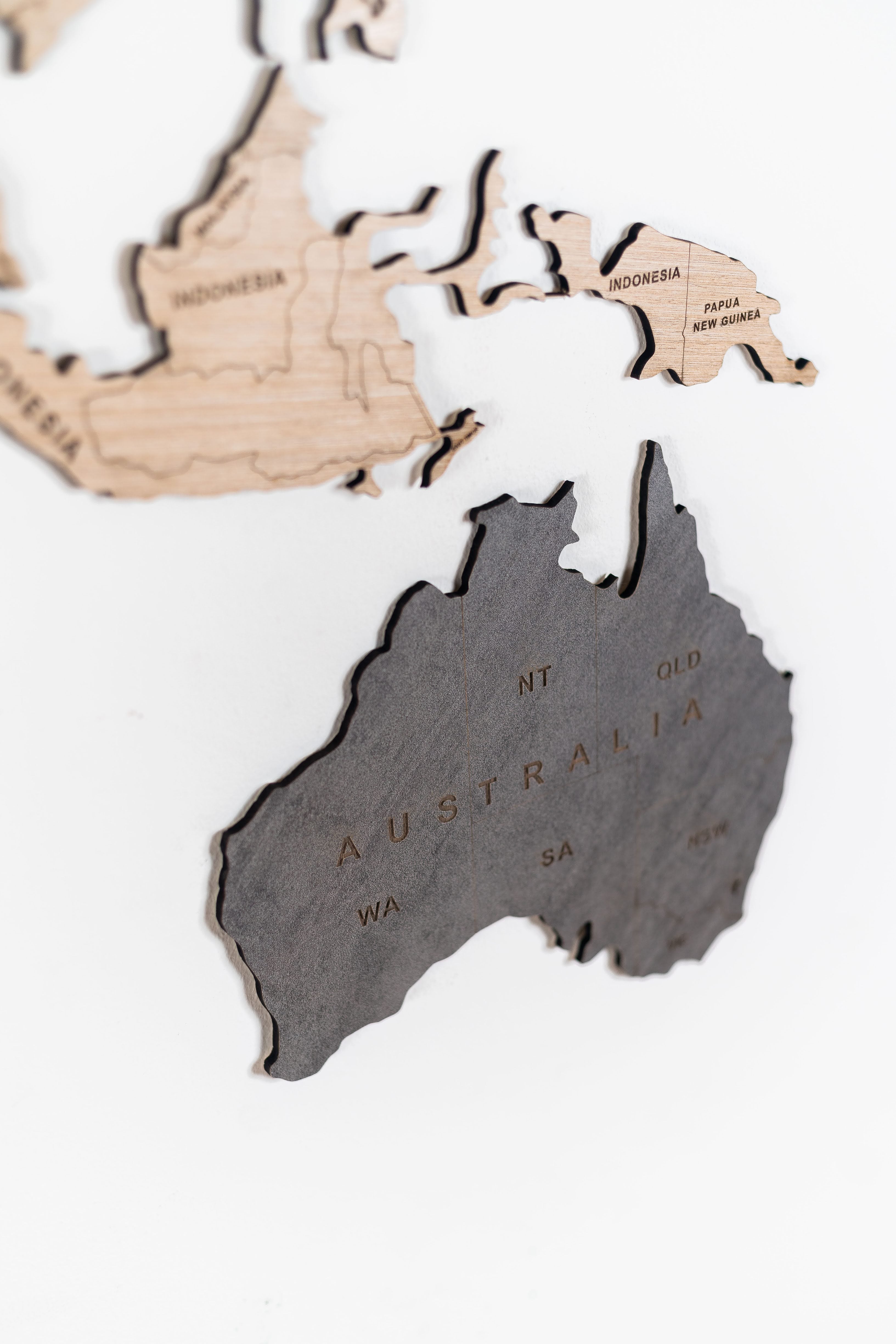 Wooden World Map - Multiple Sizes