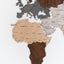 Wooden World Map For Wall 150cm
