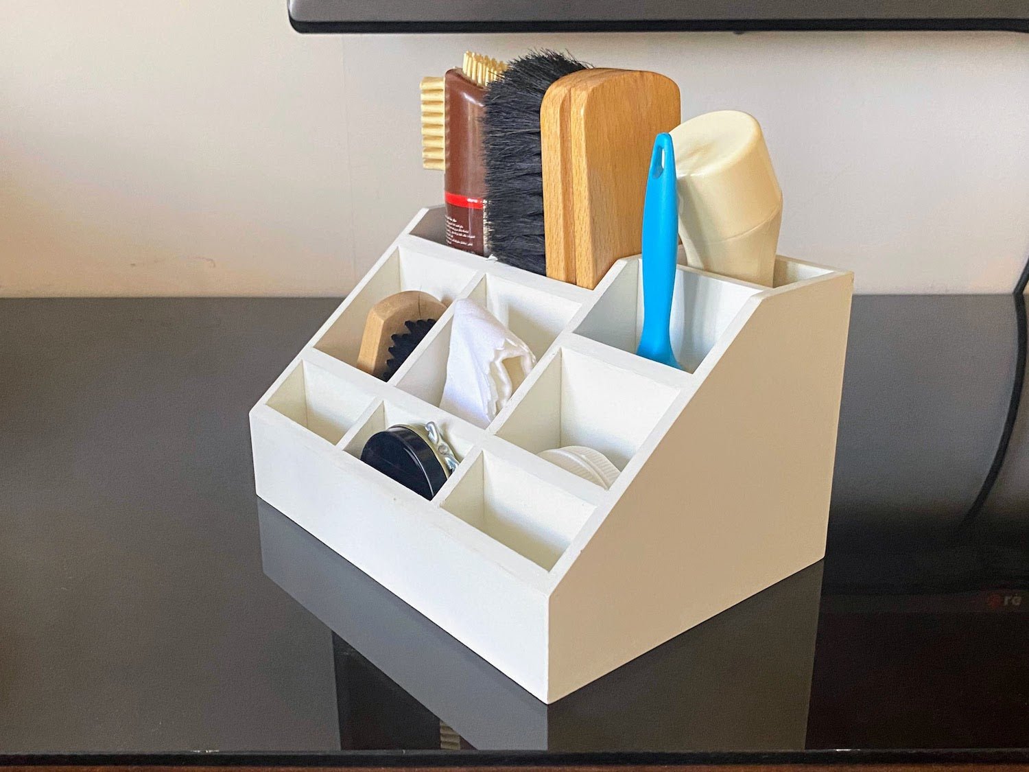 Multipurpose Wooden Organizer - Cream