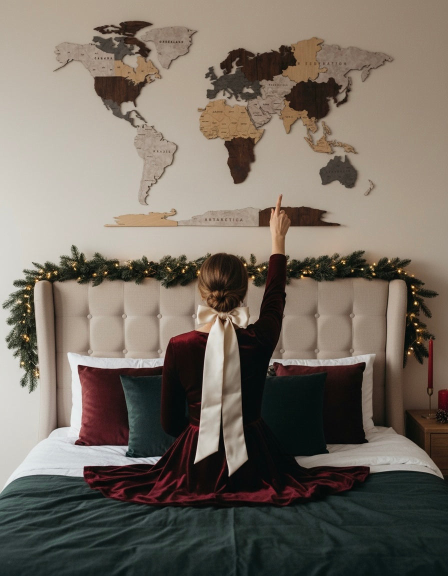 Wooden World Map - Multiple Sizes