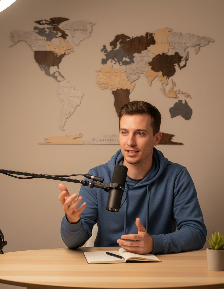 Wooden World Map - Multiple Sizes