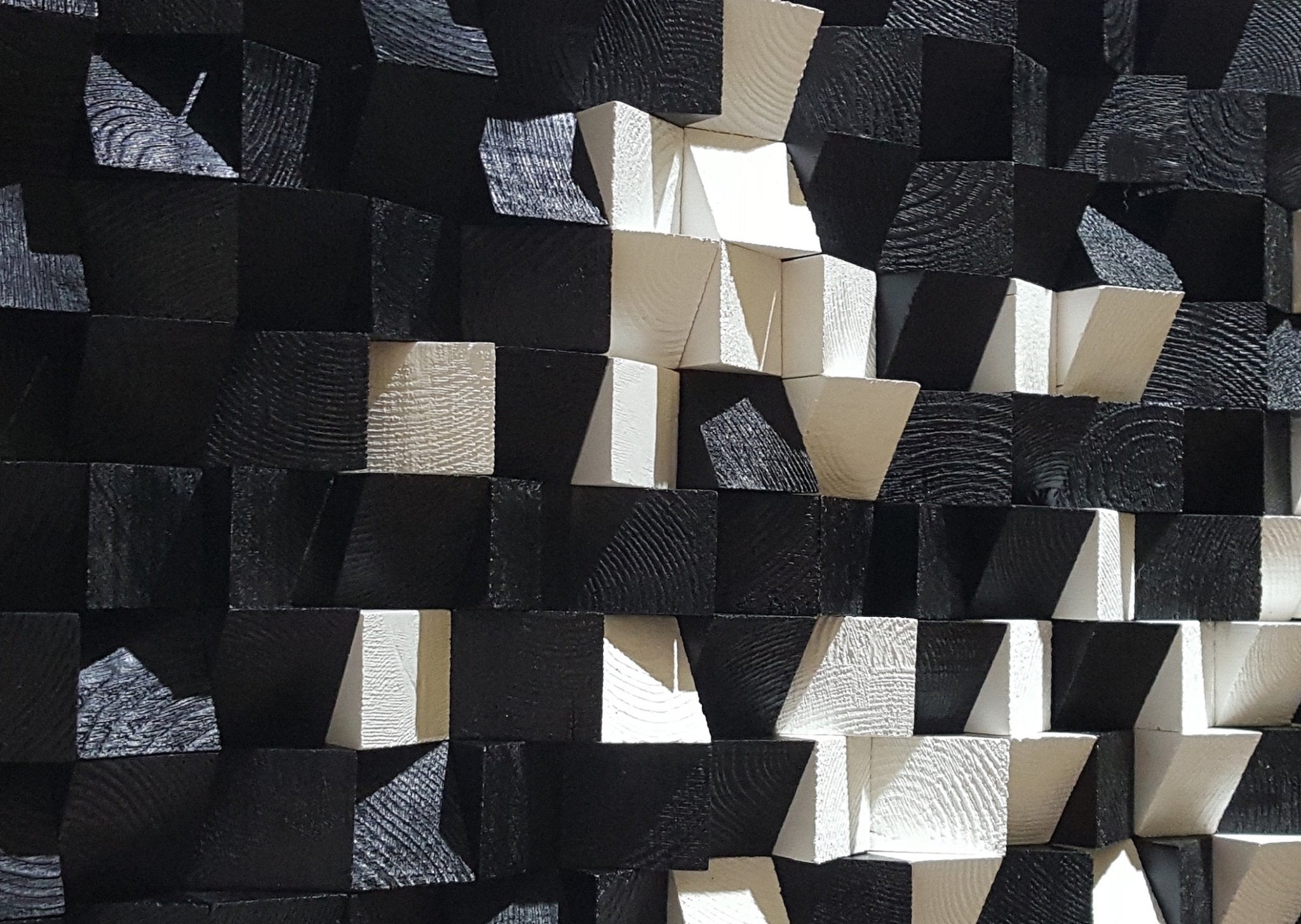 Black And White Sound Diffuser by Woodeometry