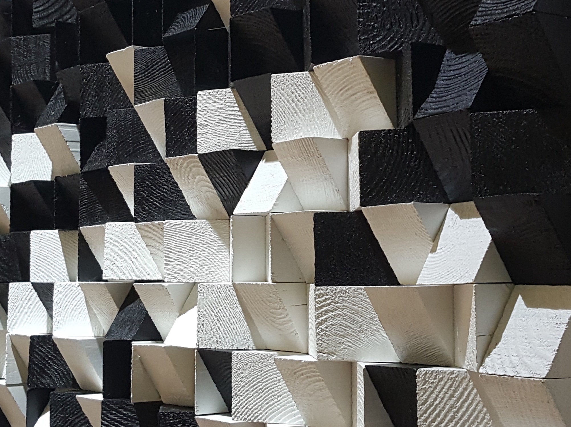 Black And White Sound Diffuser by Woodeometry