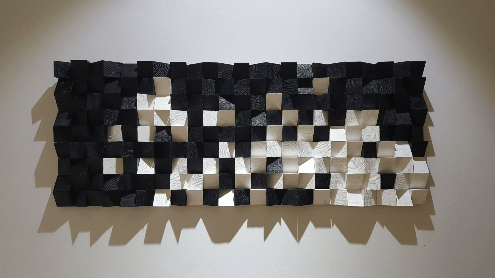 Black And White Sound Diffuser by Woodeometry