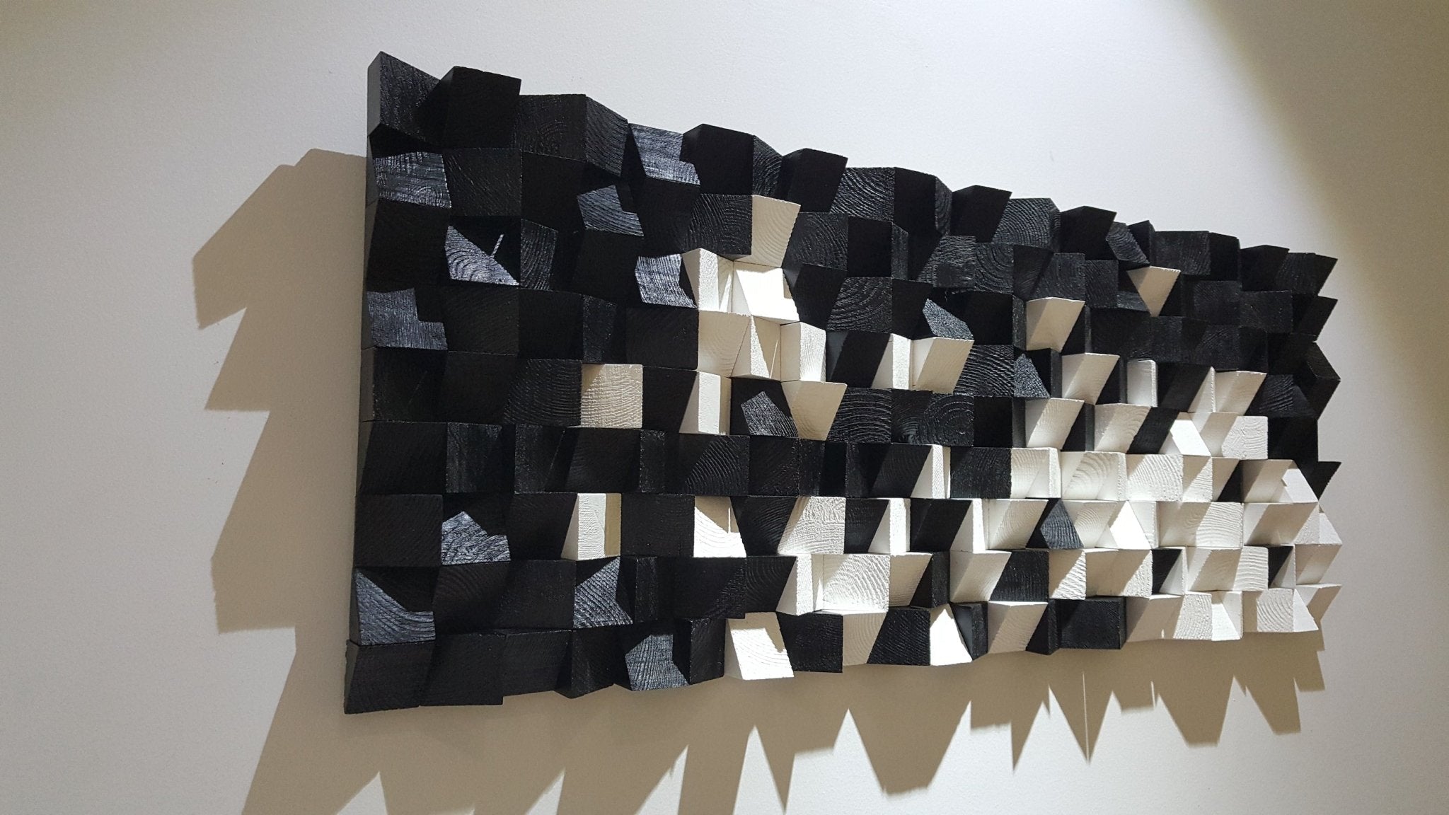 Black And White Sound Diffuser by Woodeometry
