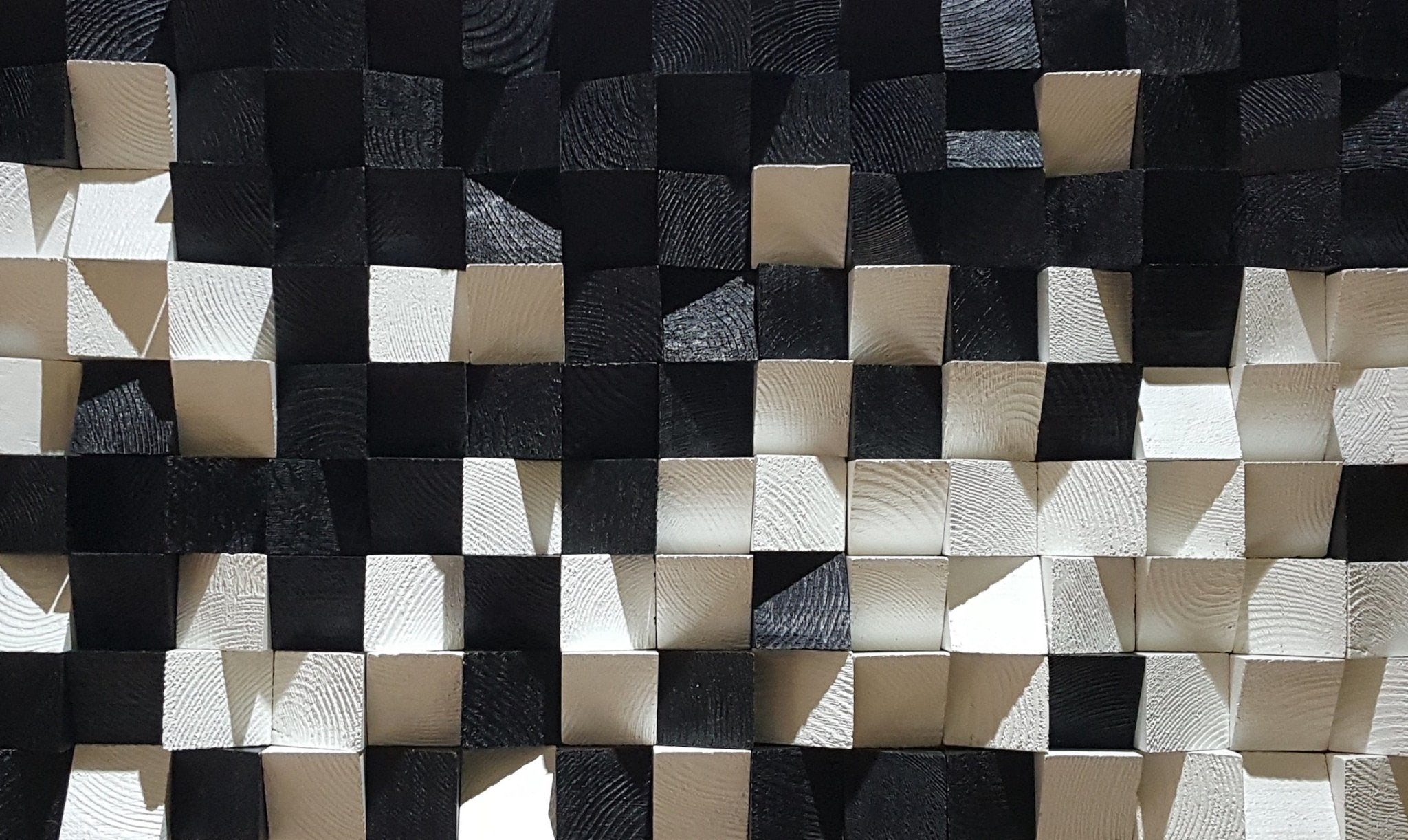 Black And White Sound Diffuser by Woodeometry