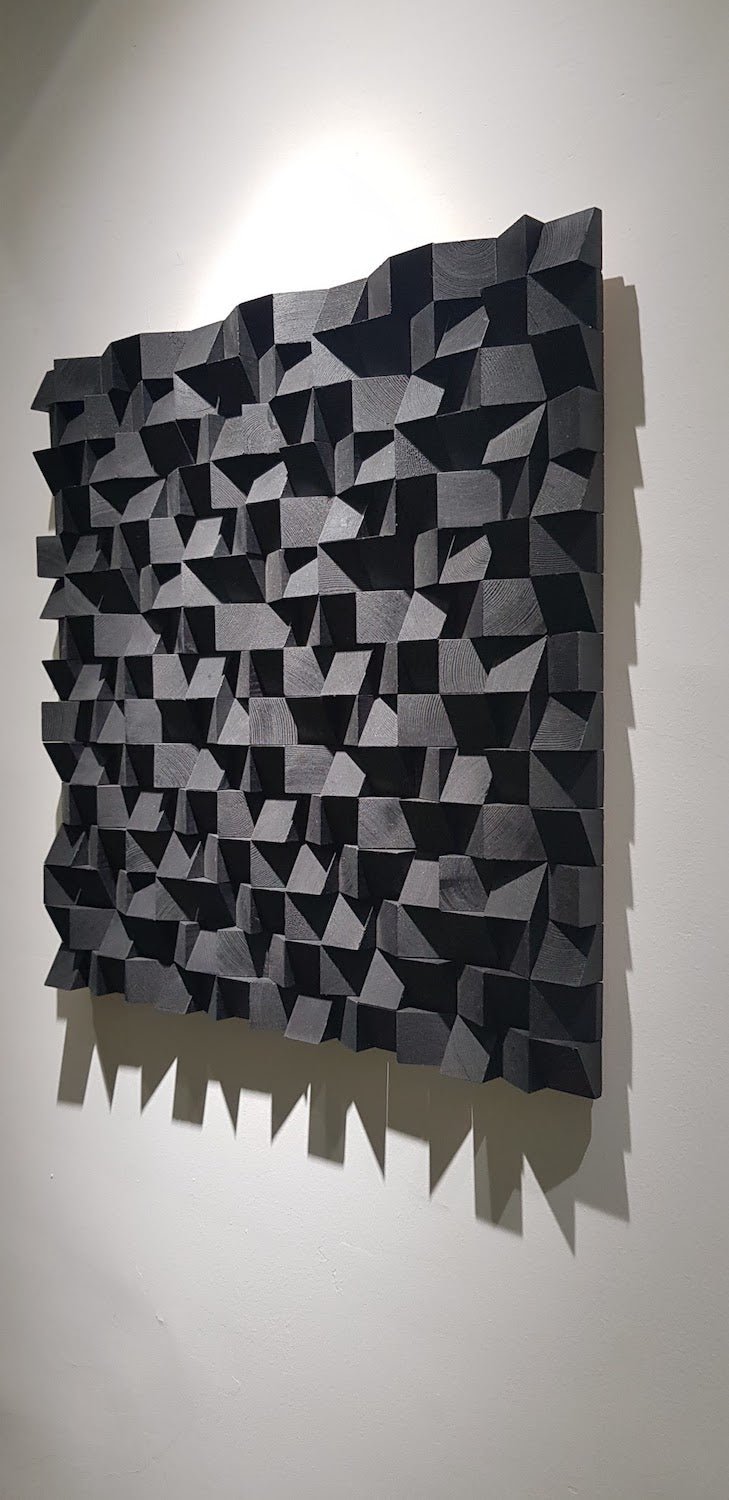 Black Wood Wall Decor by Woodeometry