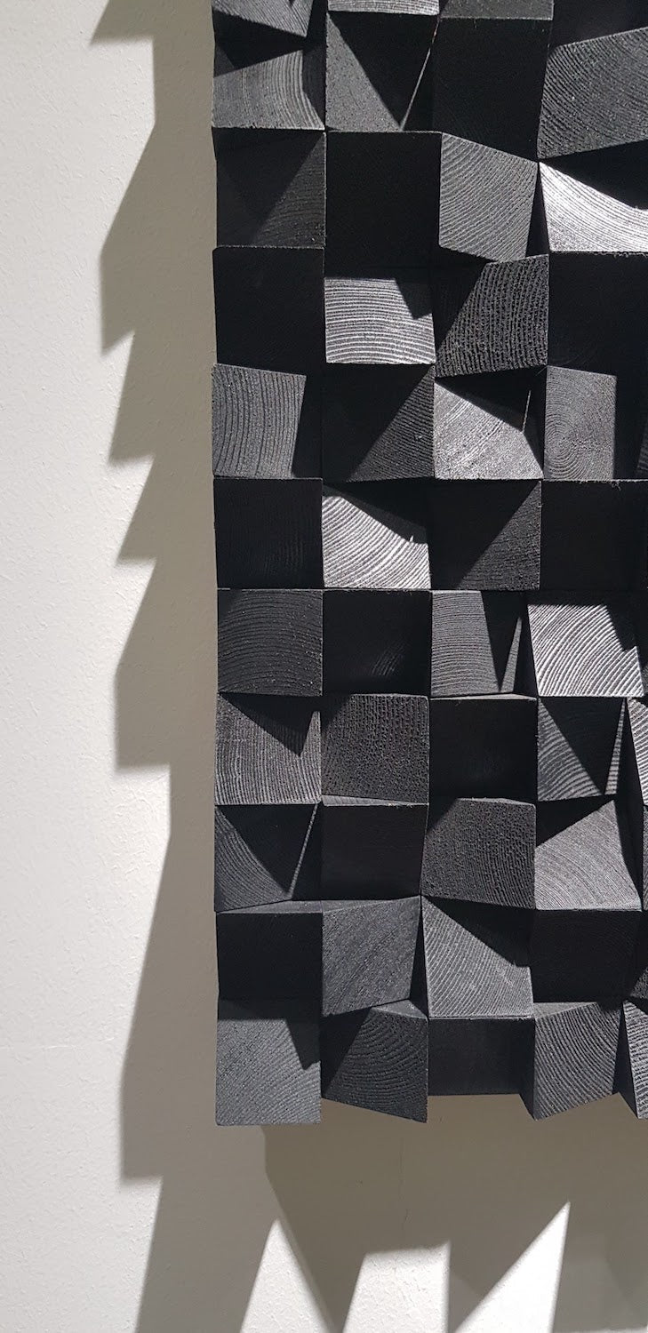 Black Wood Wall Decor by Woodeometry