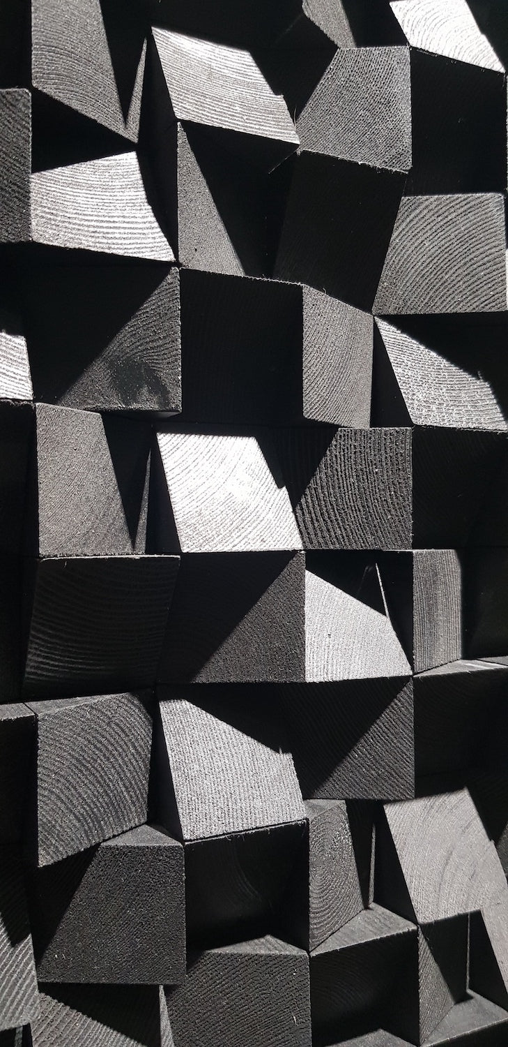 Black Wood Wall Decor by Woodeometry
