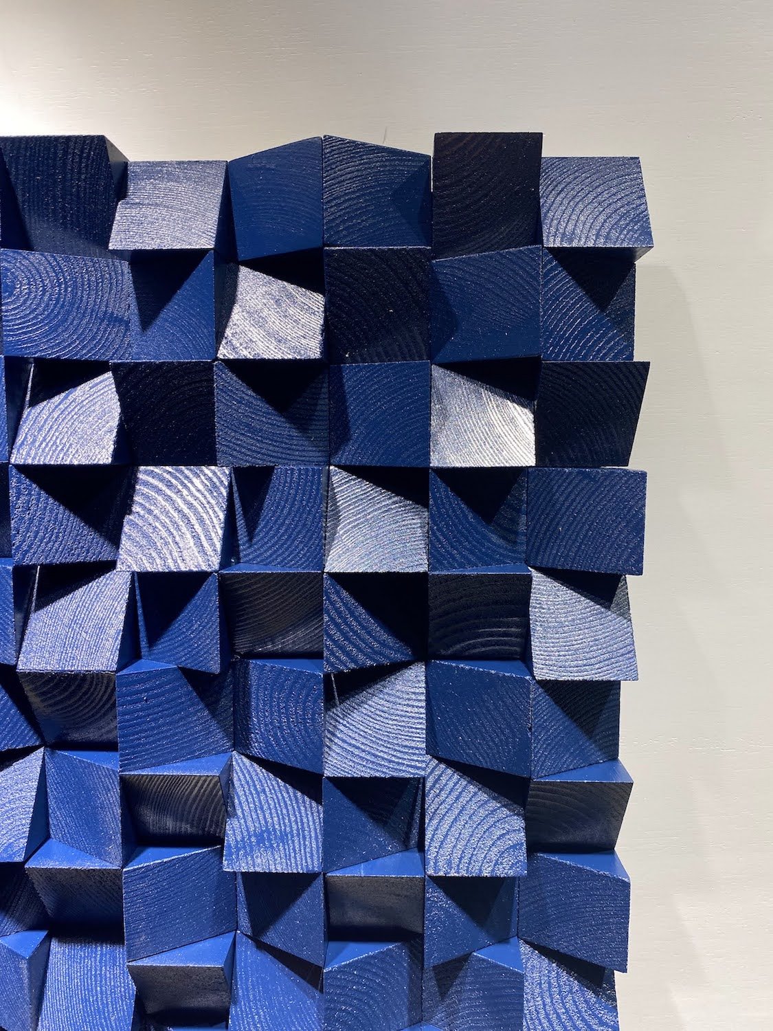 Blue Acoustic Sound Diffuser by Woodeometry