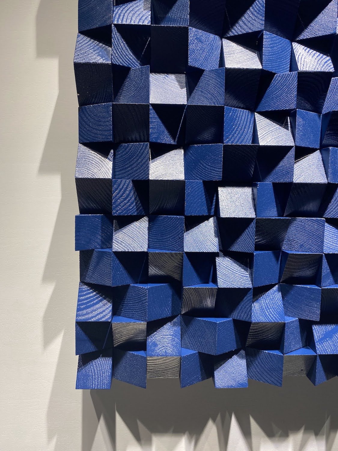 Blue Acoustic Sound Diffuser by Woodeometry