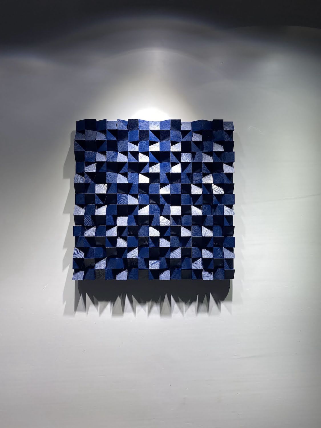 Blue Acoustic Sound Diffuser by Woodeometry
