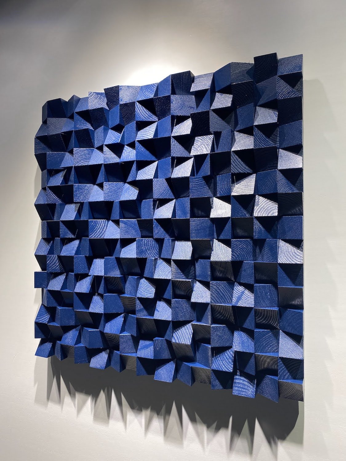 Blue Acoustic Sound Diffuser by Woodeometry