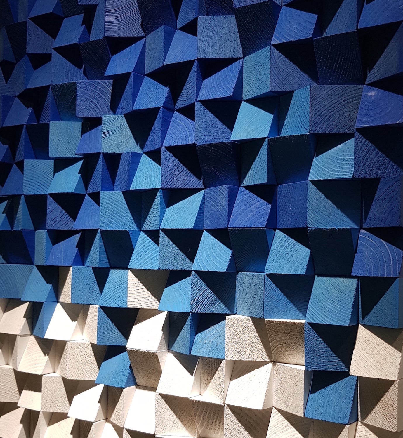 Blue And White Wood Decor by Woodeometry