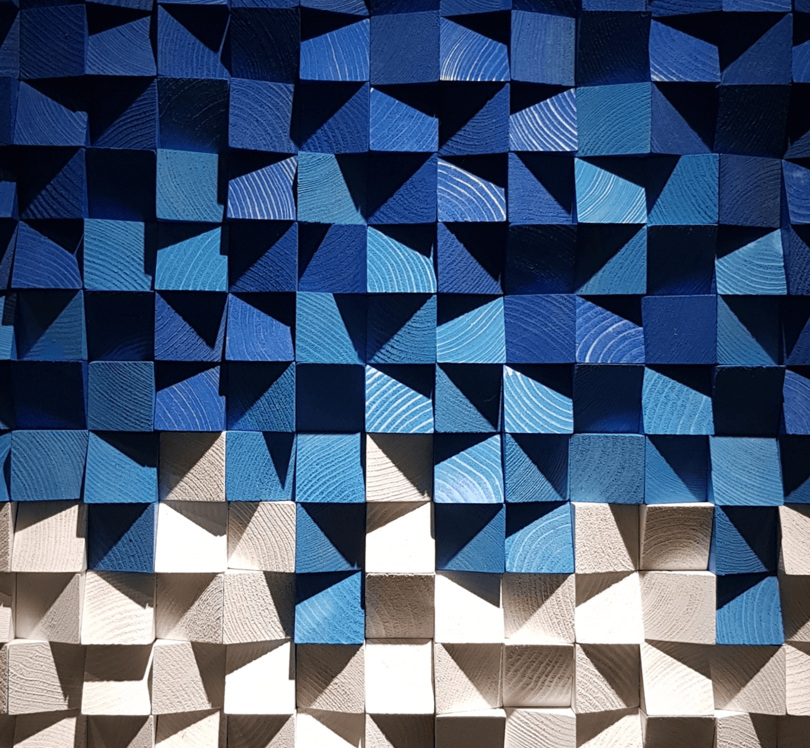 Blue And White Wood Decor by Woodeometry