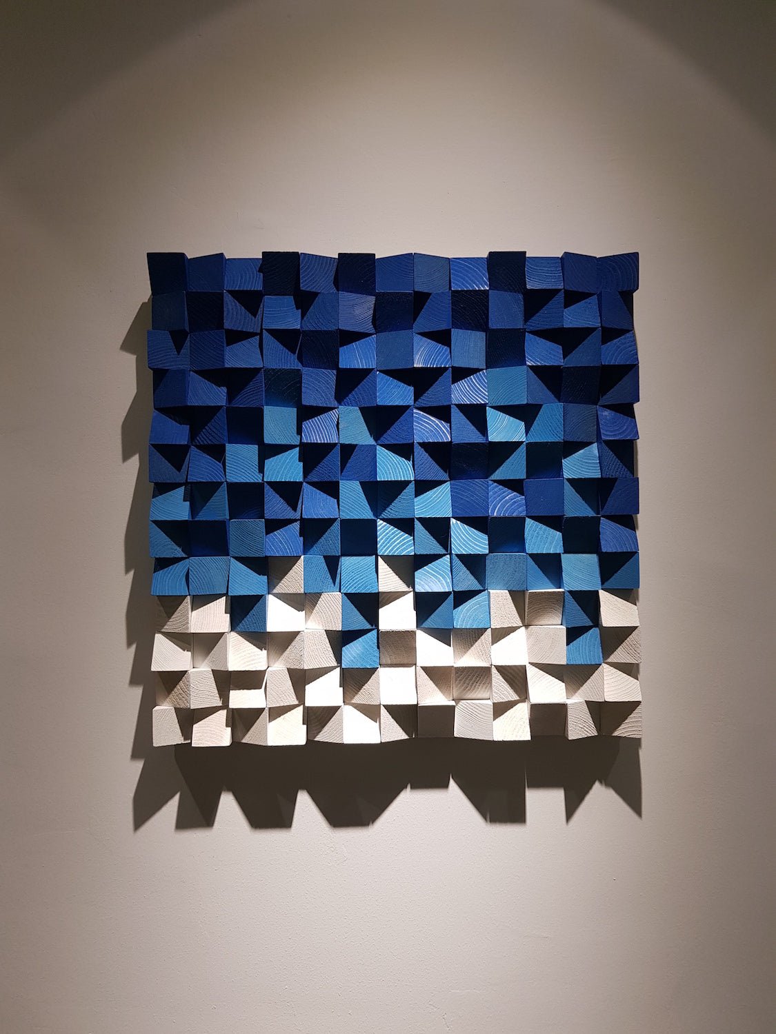 Blue And White Wood Decor by Woodeometry