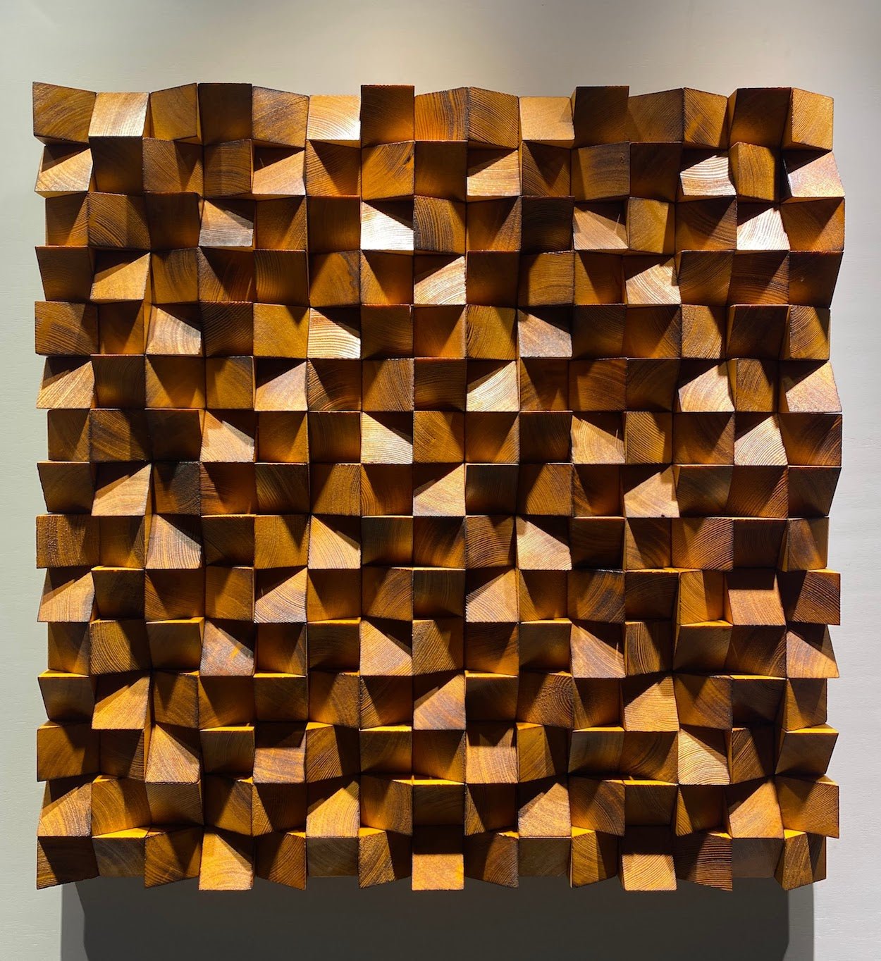 Burnt Wood Acoustic Sound Diffuser by Woodeometry