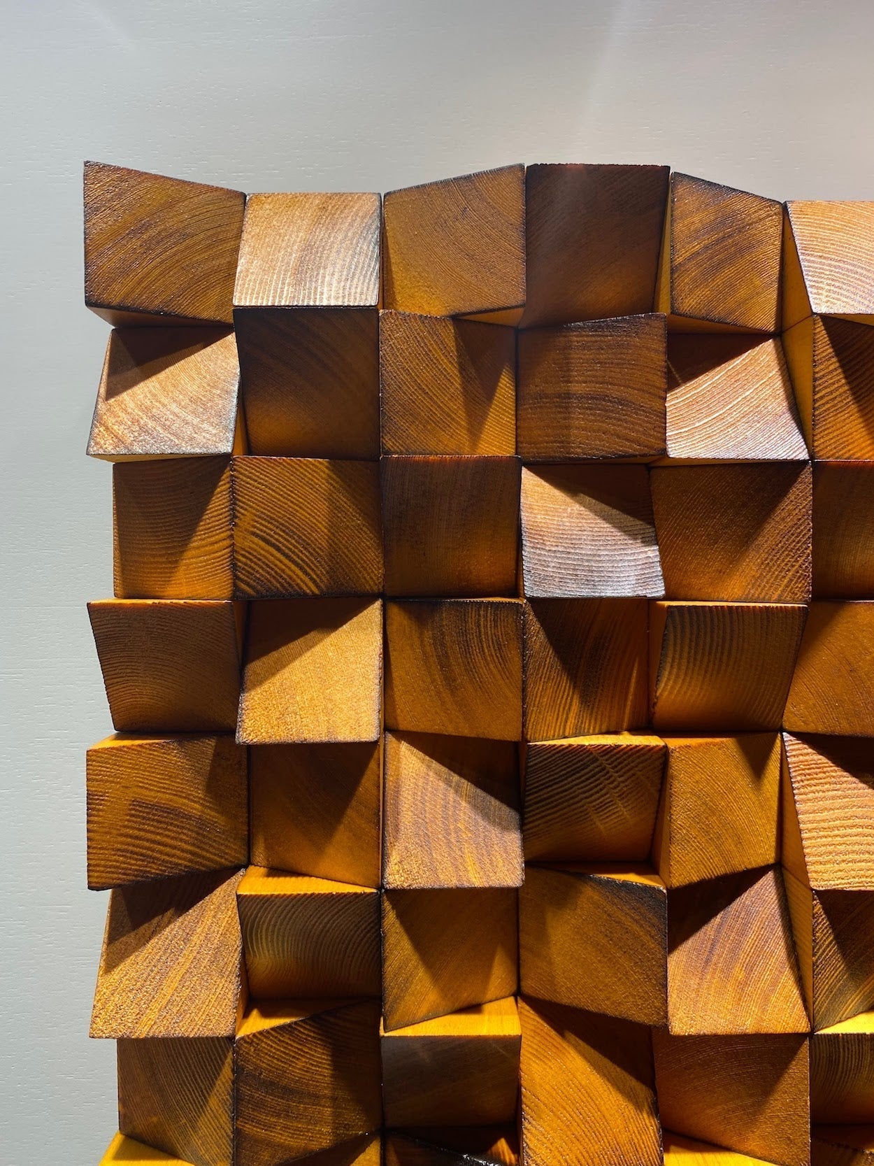 Burnt Wood Acoustic Sound Diffuser by Woodeometry