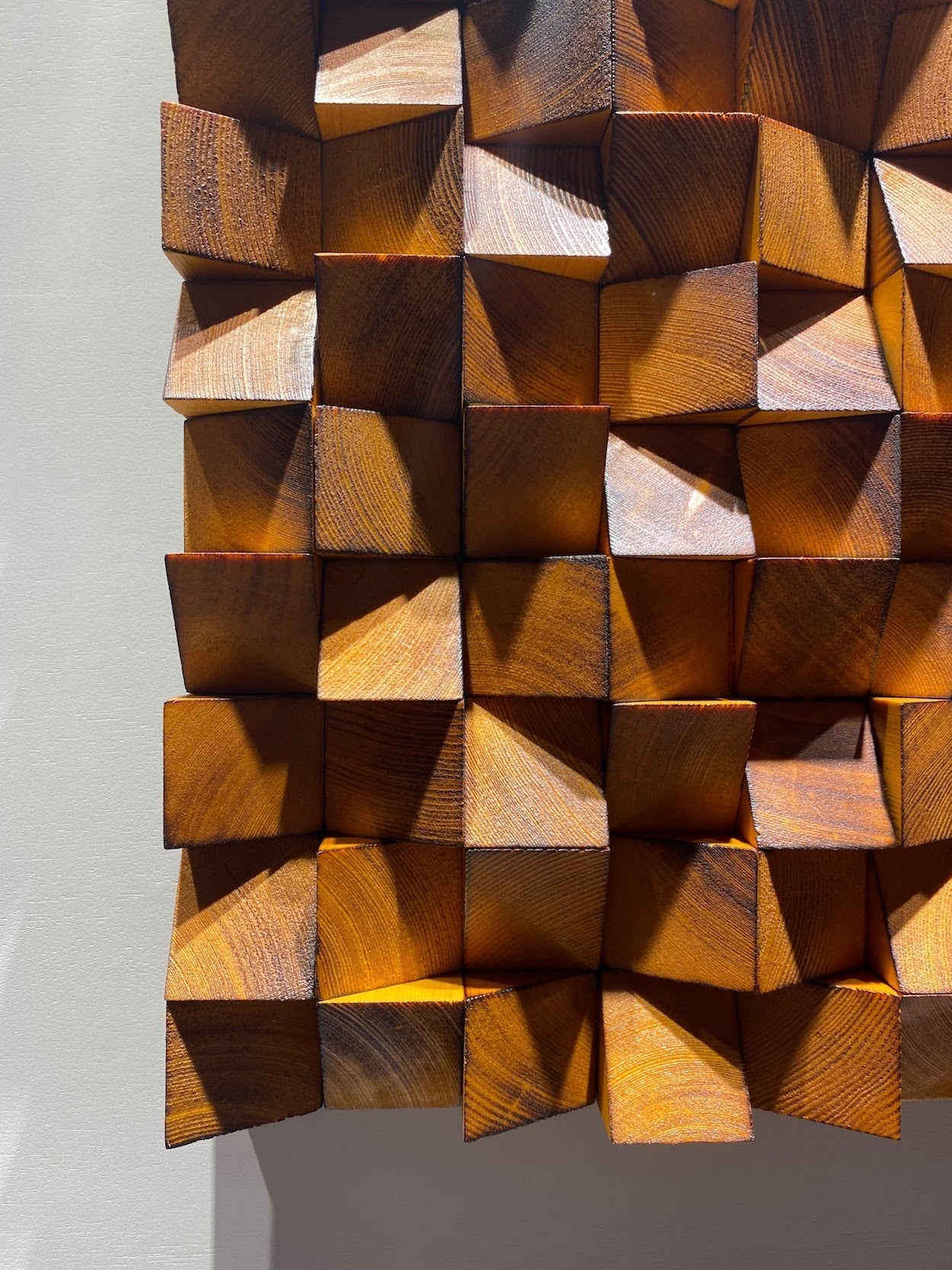 Burnt Wood Acoustic Sound Diffuser by Woodeometry