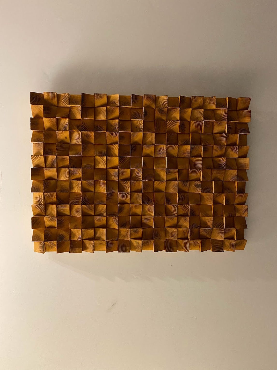 Burnt Wood Acoustic Sound Diffuser by Woodeometry
