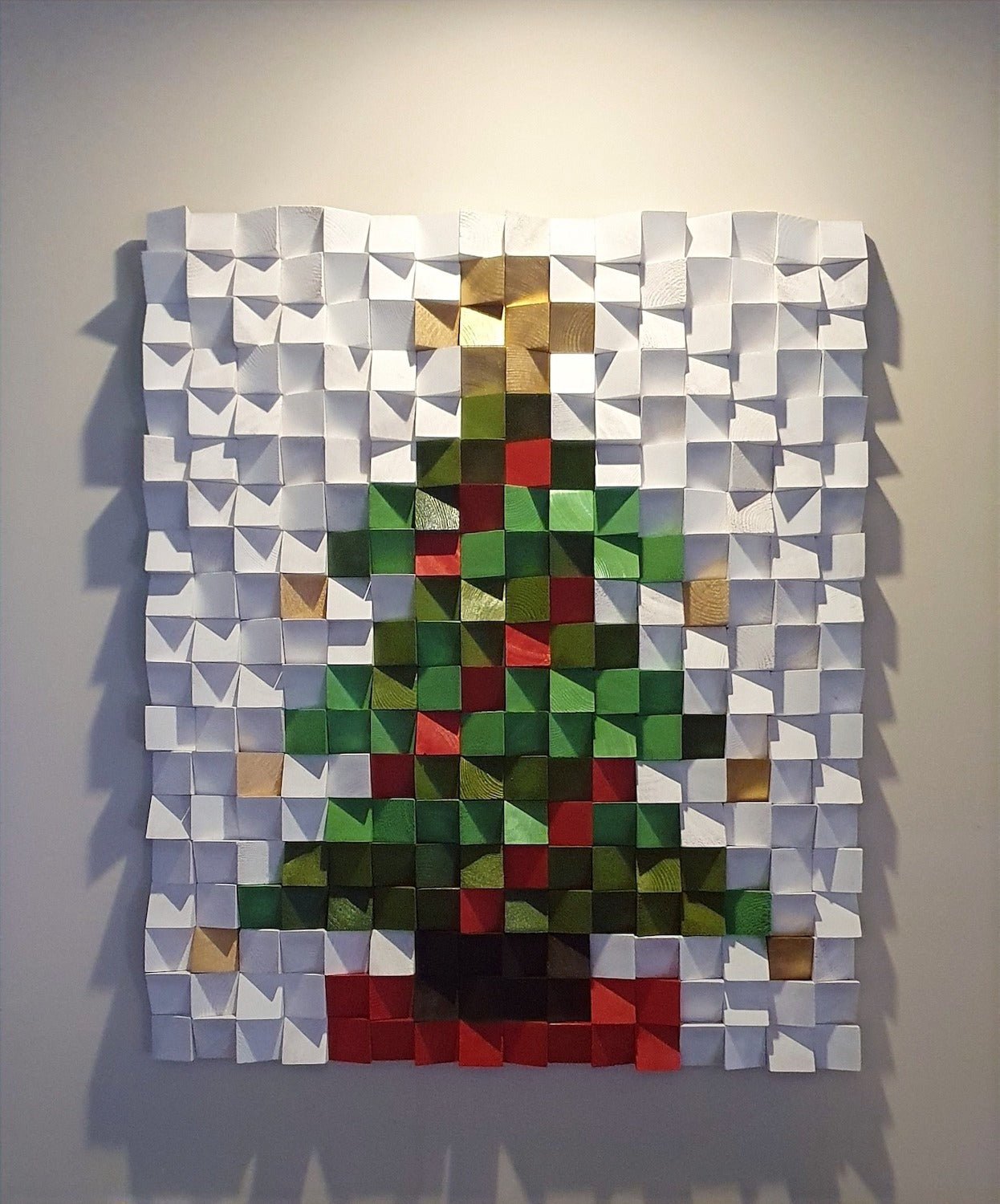 Christmas Tree Wall Panel by Woodeometry