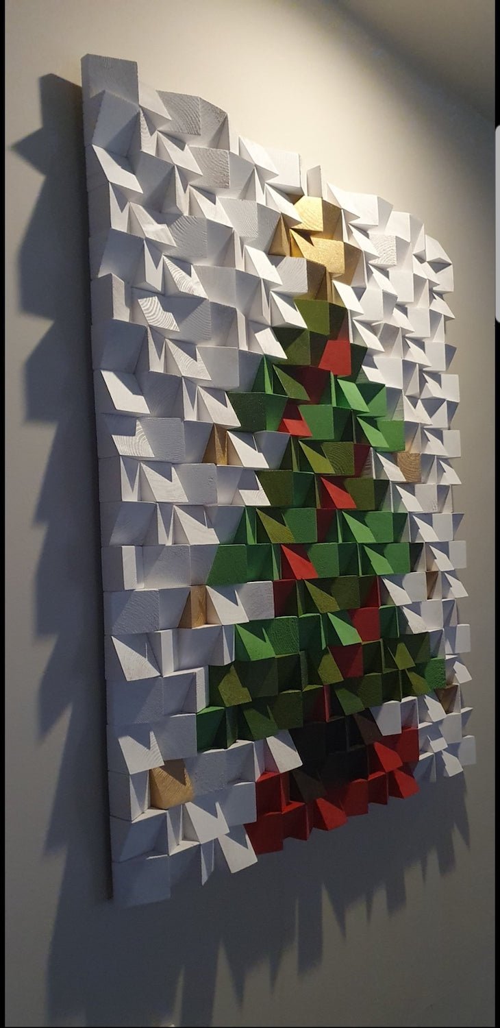 Christmas Tree Wall Panel by Woodeometry