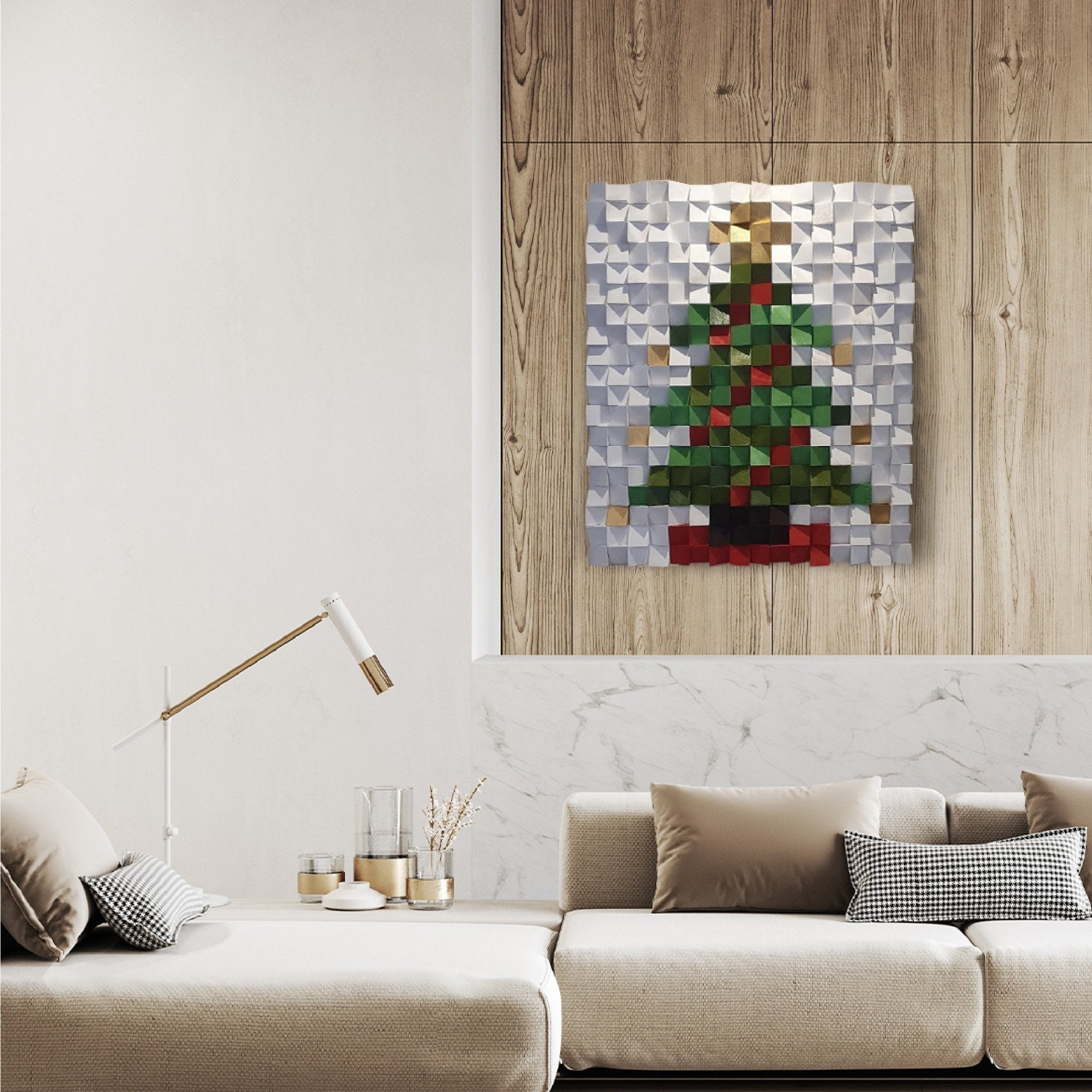 Christmas Tree Wall Panel by Woodeometry