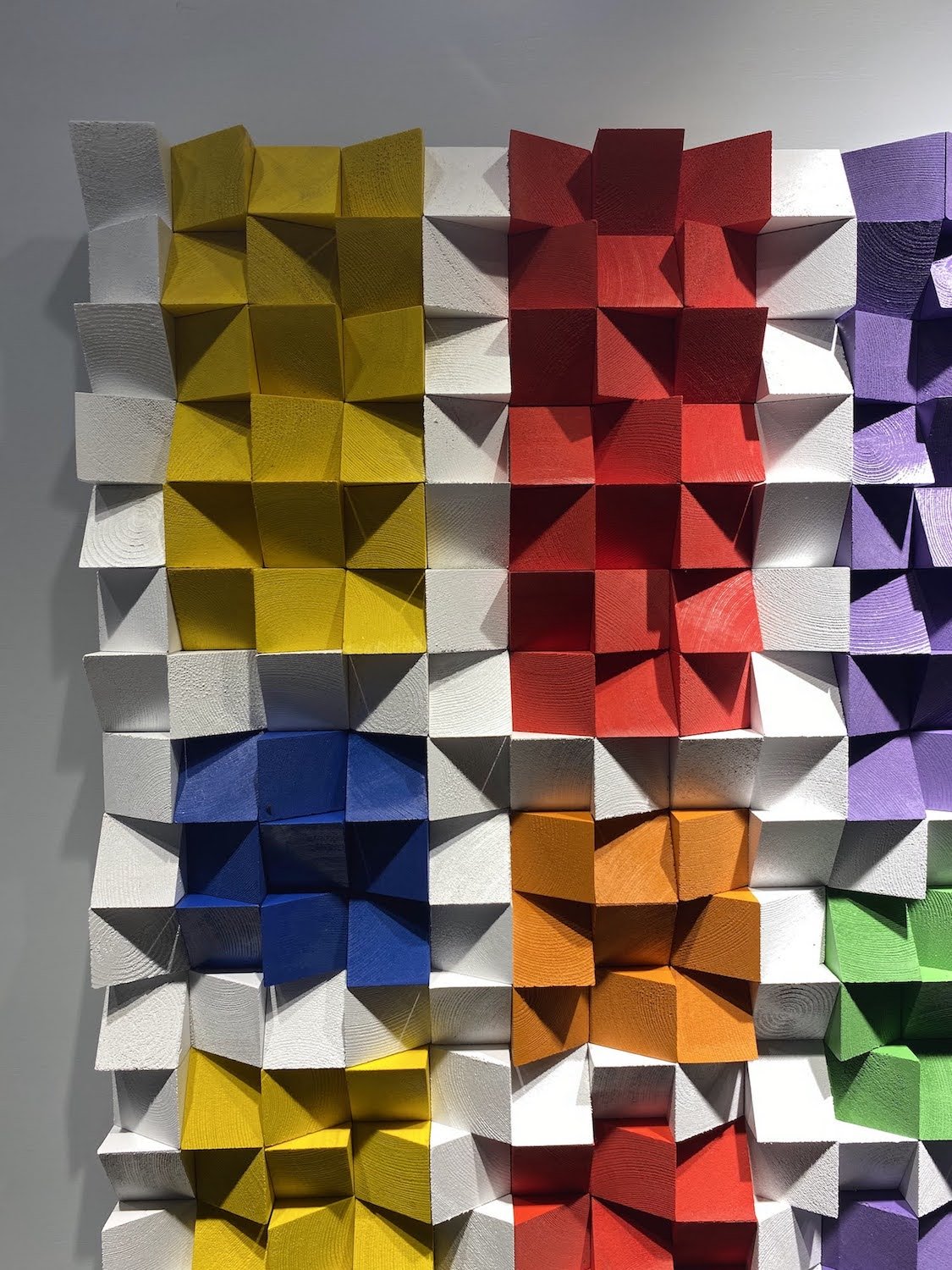 Colorful Wood Wall Panel by Woodeometry