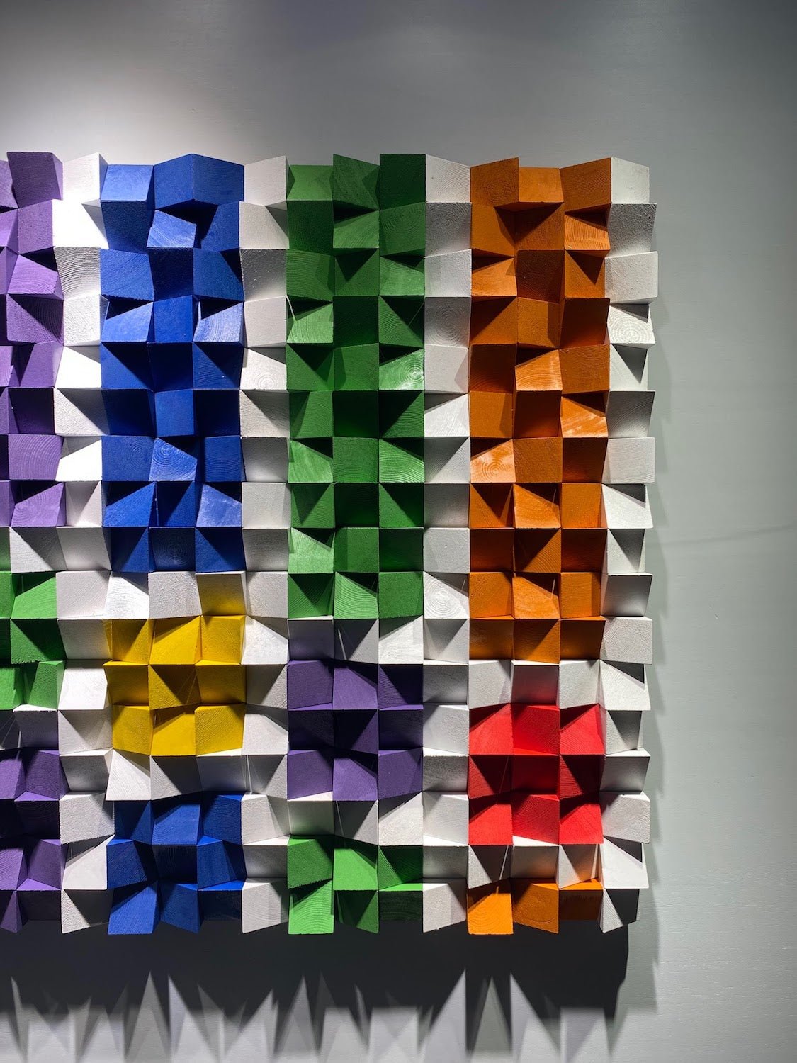 Colorful Wood Wall Panel by Woodeometry