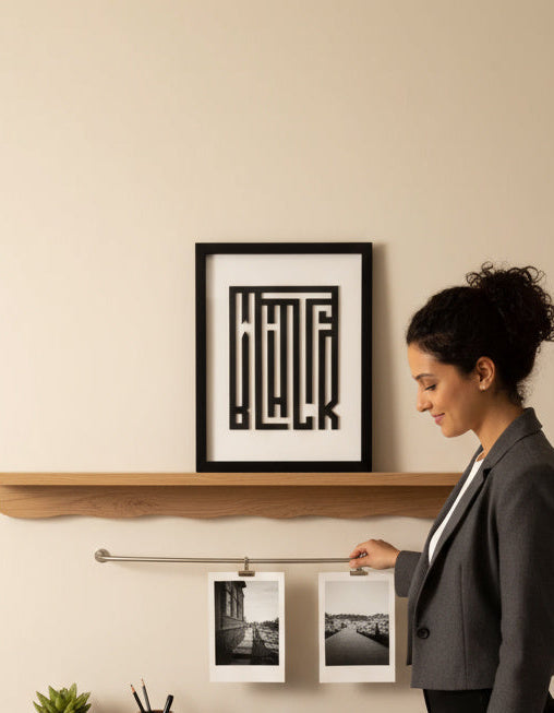 "BLACK WHITE" - Wall Art