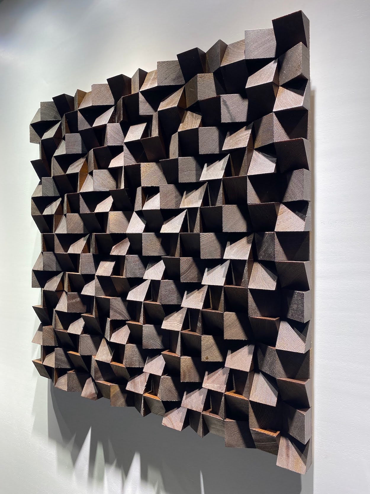 Dark Brown Soundproof Wall Art by Woodeometry