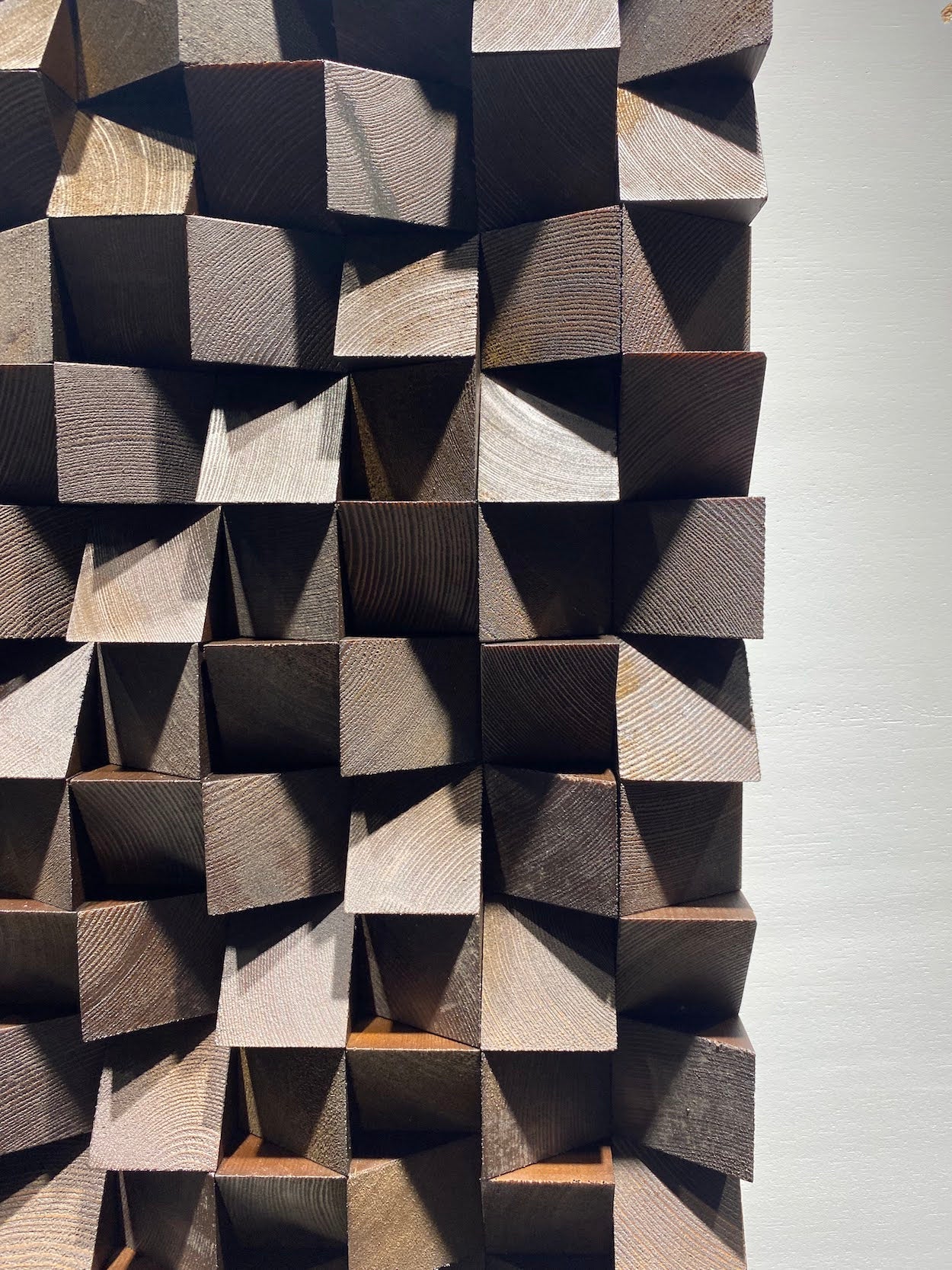 Dark Brown Soundproof Wall Art by Woodeometry
