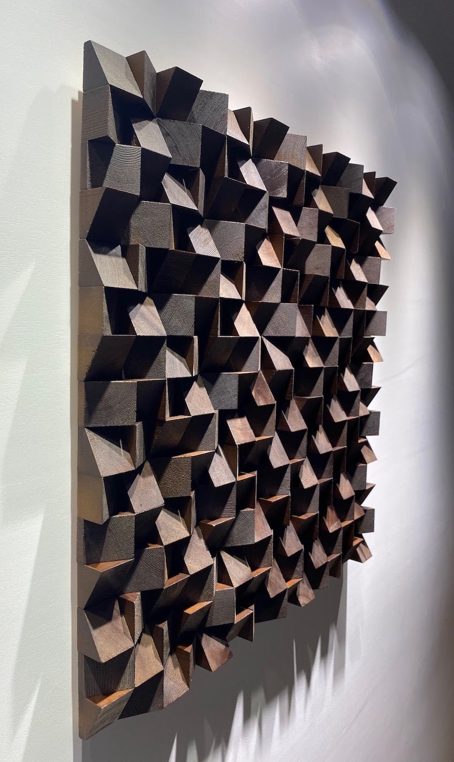 Dark Brown Soundproof Wall Art by Woodeometry