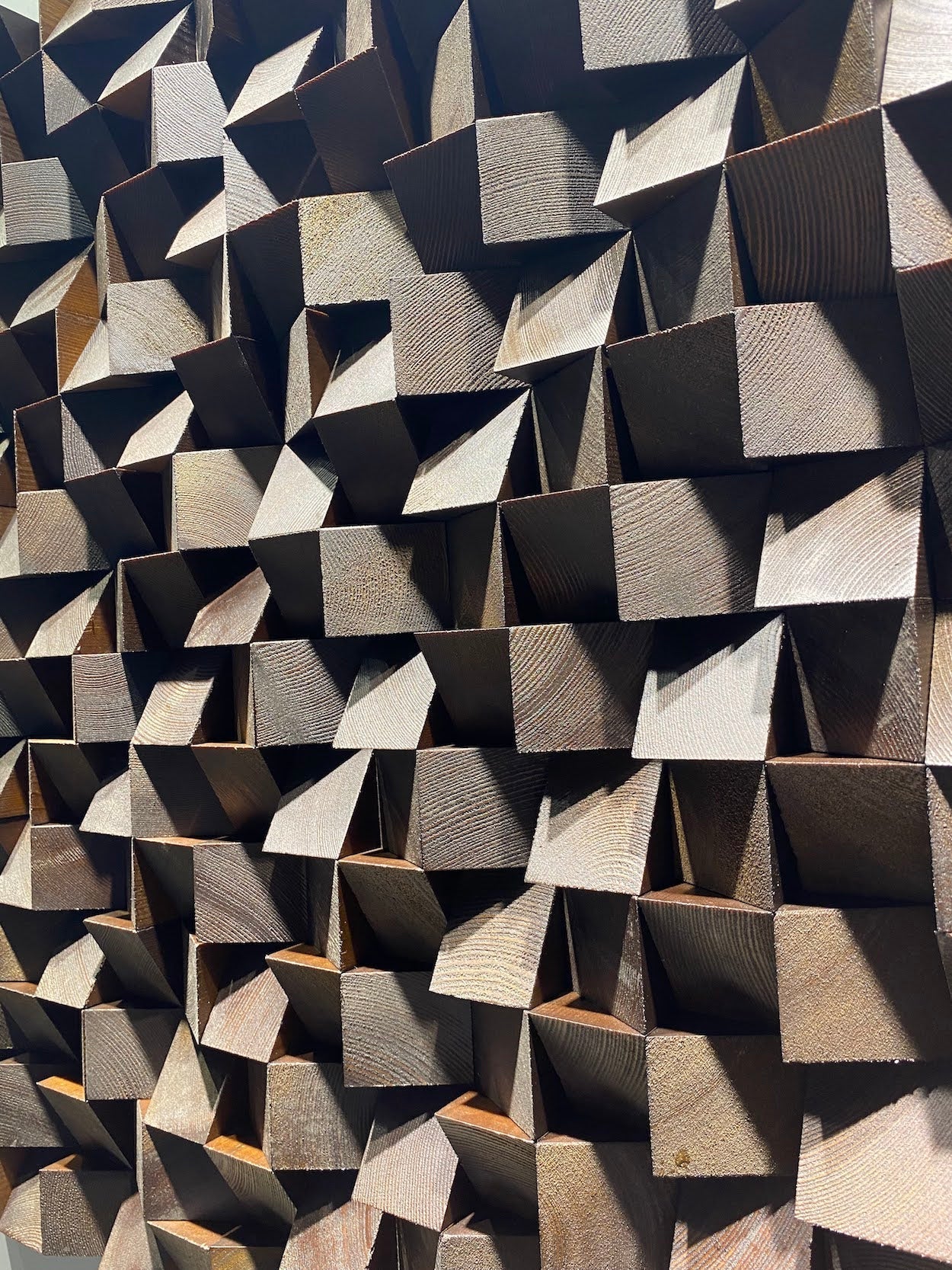 Dark Brown Soundproof Wall Art by Woodeometry