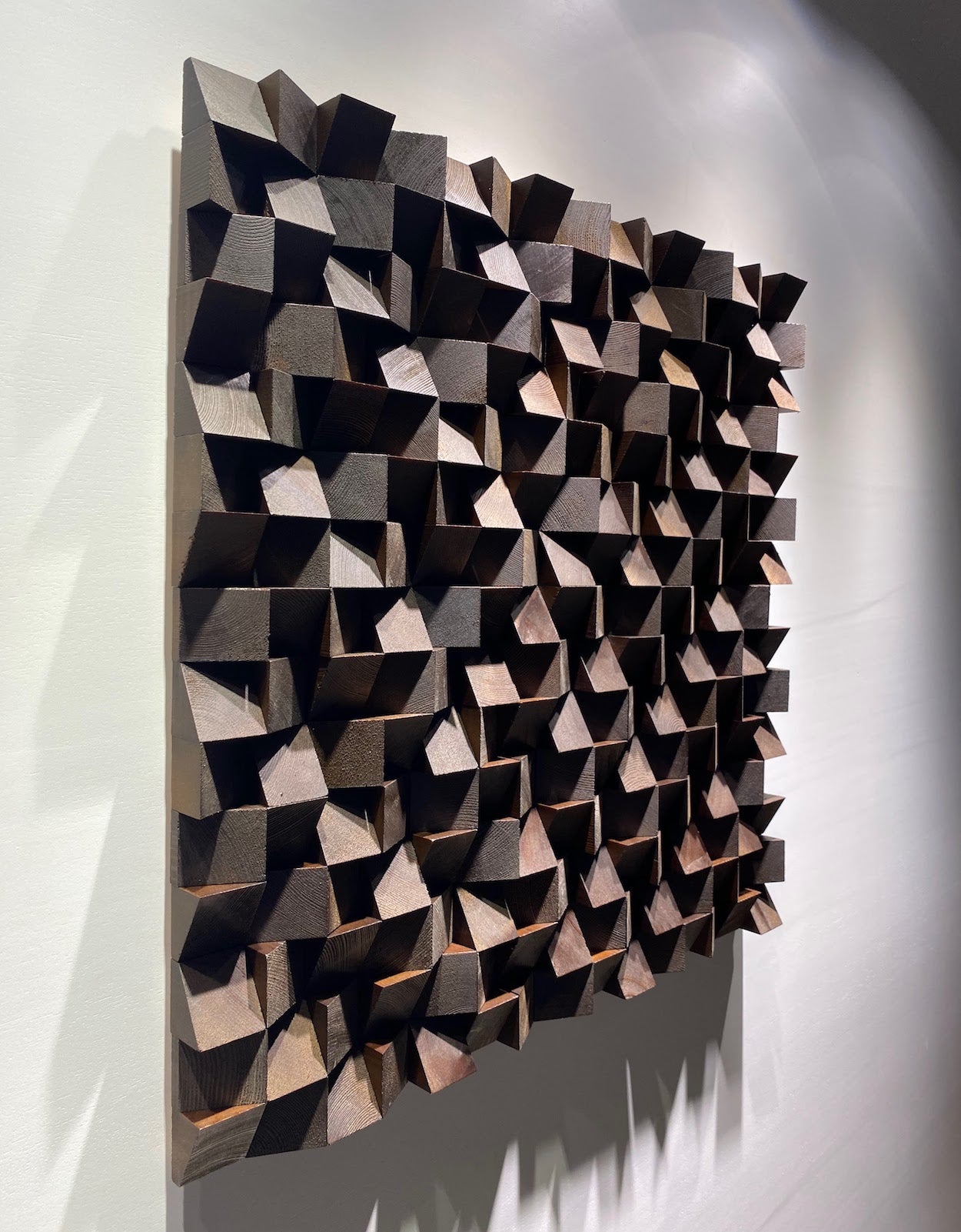 Dark Brown Soundproof Wall Art by Woodeometry