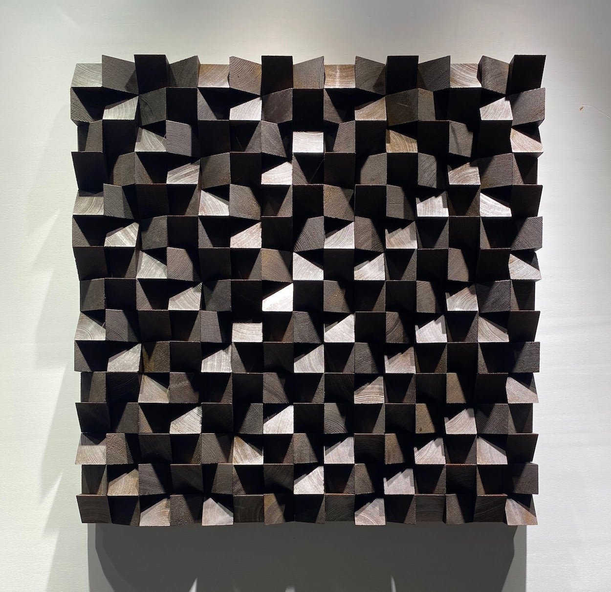 Dark Brown Soundproof Wall Art by Woodeometry