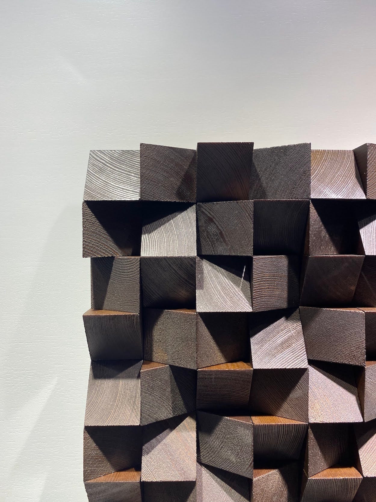 Dark Brown Soundproof Wall Art by Woodeometry