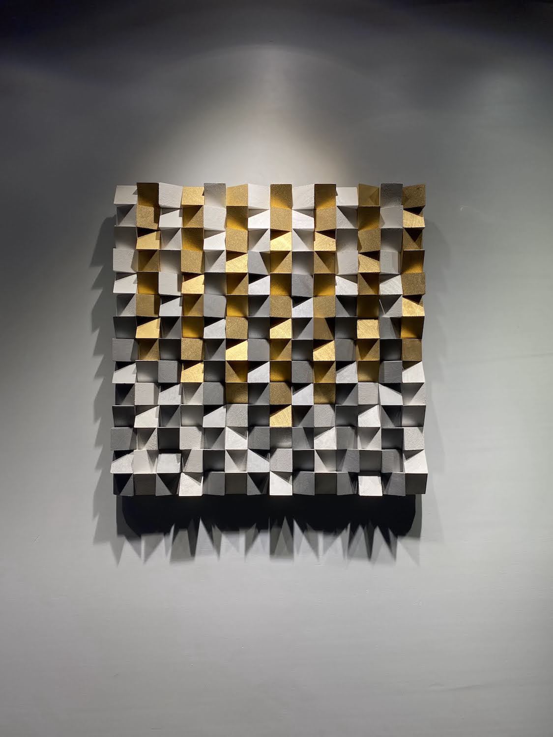 Gold And Silver Acoustic Panel by Woodeometry