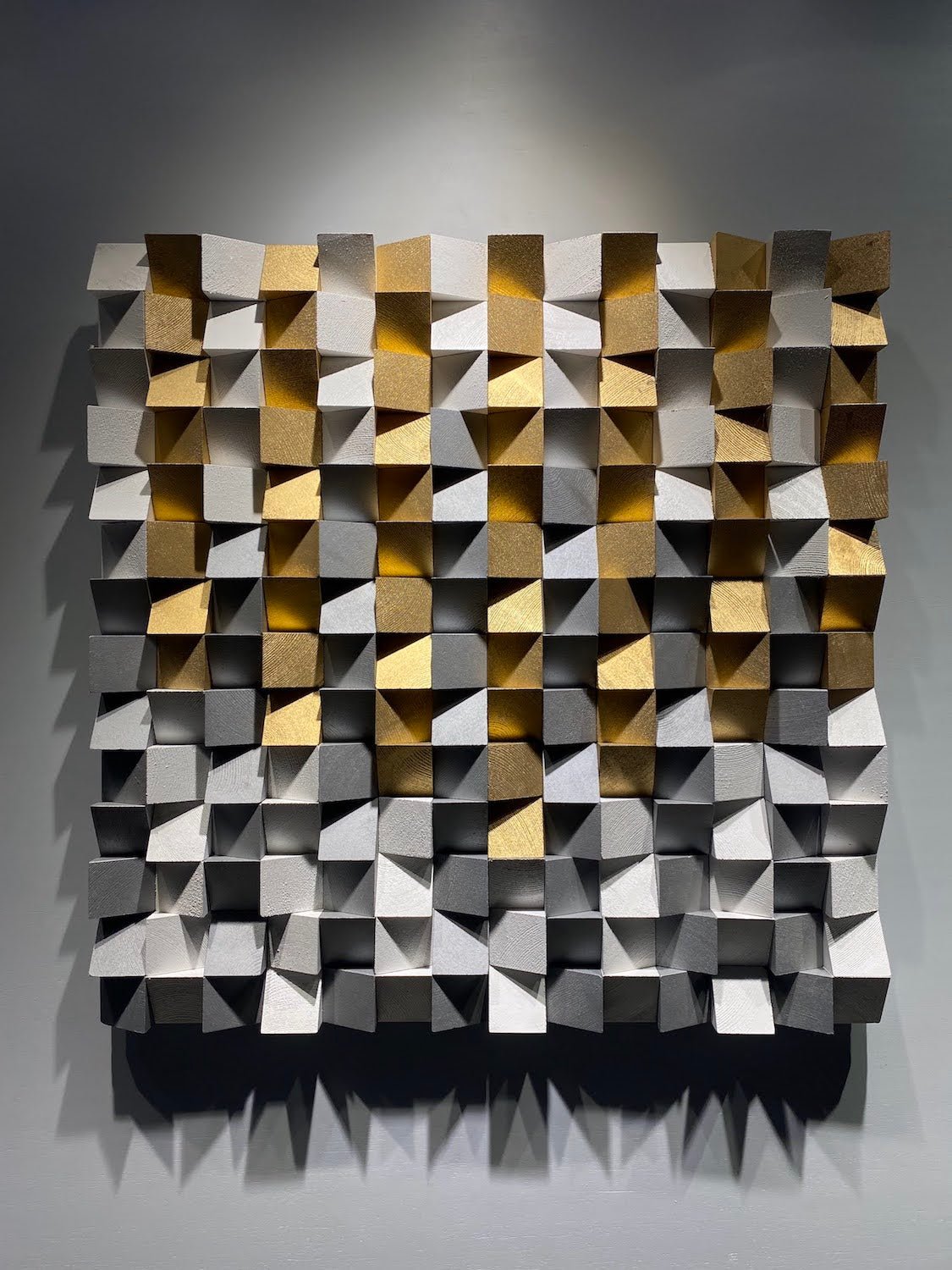 Gold And Silver Acoustic Panel by Woodeometry