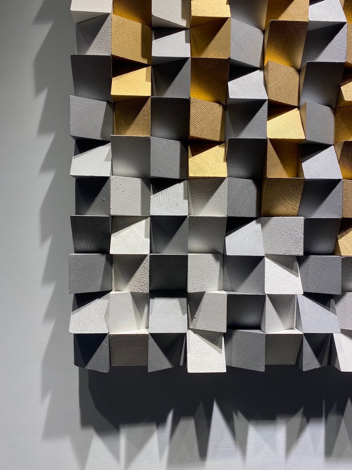 Gold And Silver Acoustic Panel by Woodeometry