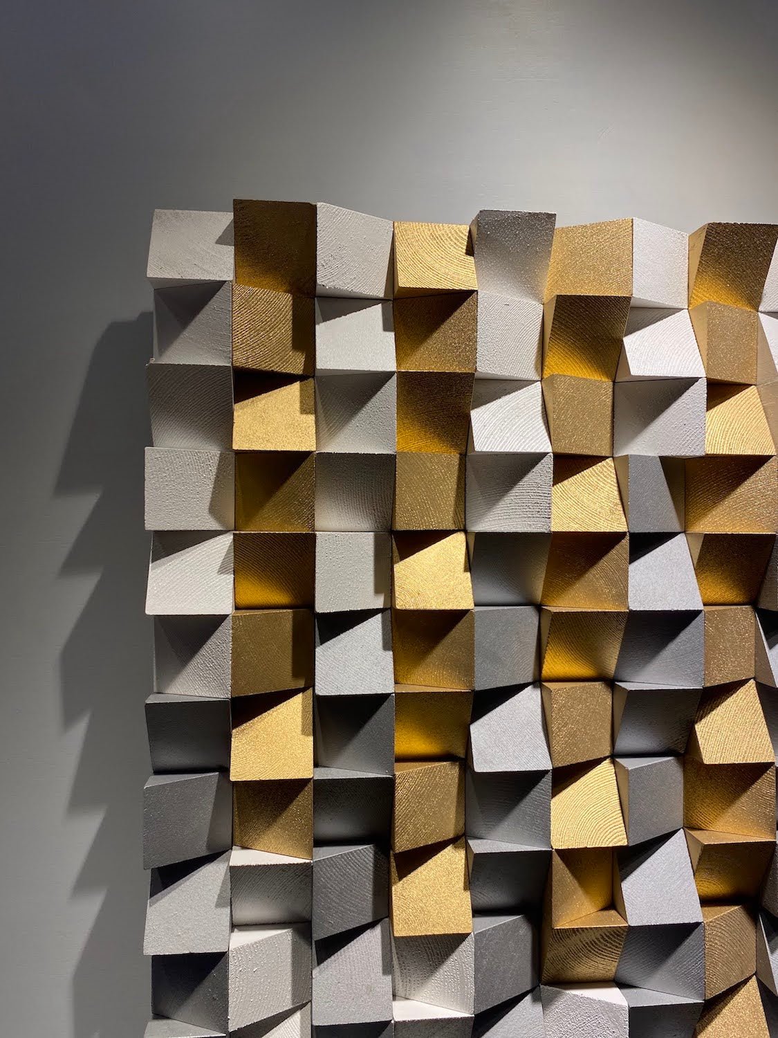 Gold And Silver Acoustic Panel by Woodeometry