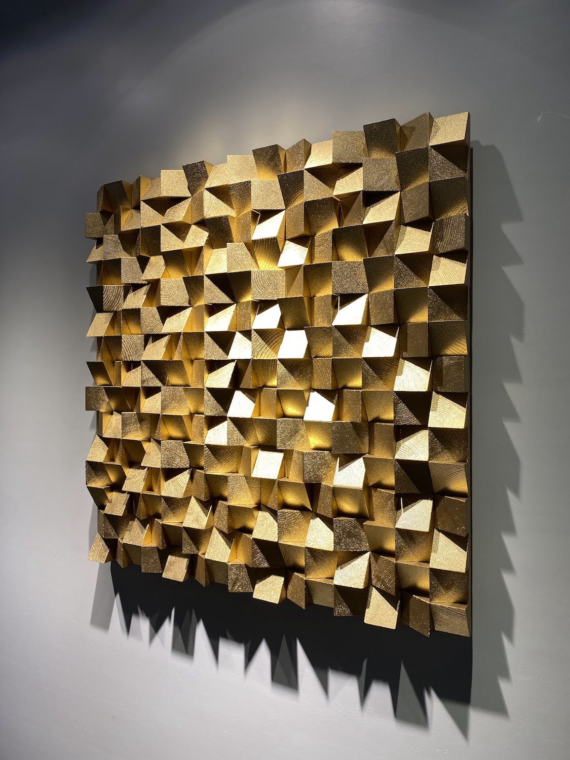 Gold Monochrome Wood Wall Decor by Woodeometry