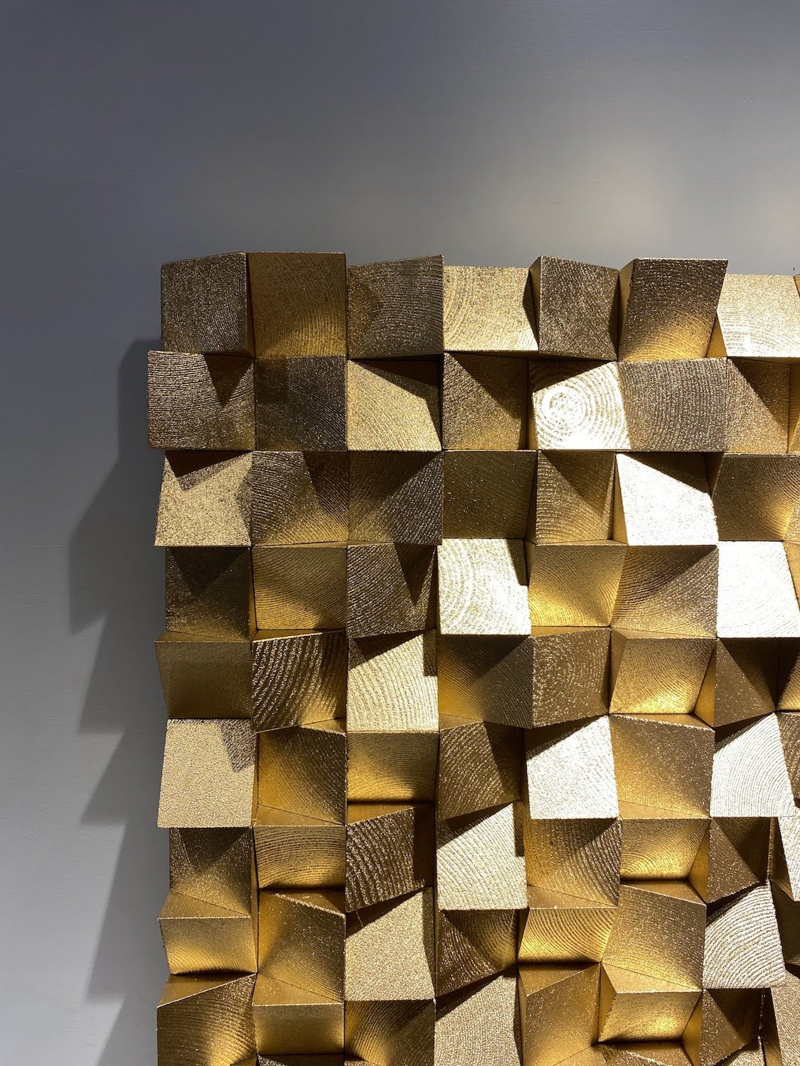 Gold Monochrome Wood Wall Decor by Woodeometry
