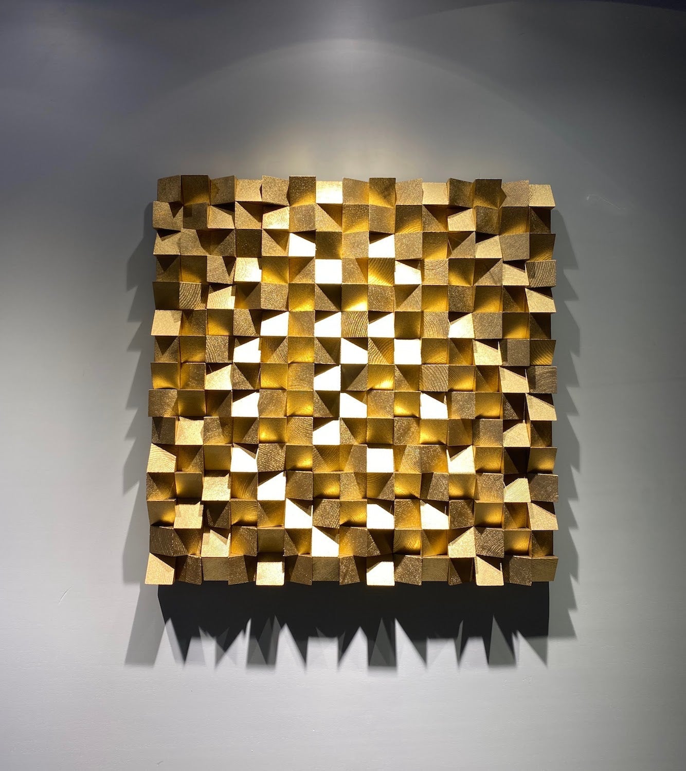 Gold Monochrome Wood Wall Decor by Woodeometry
