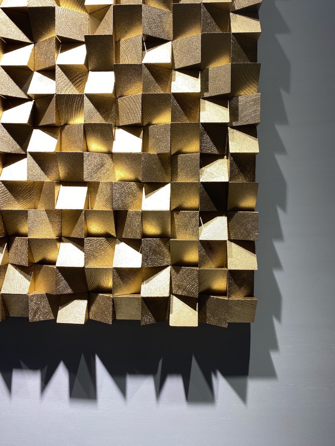Gold Monochrome Wood Wall Decor by Woodeometry